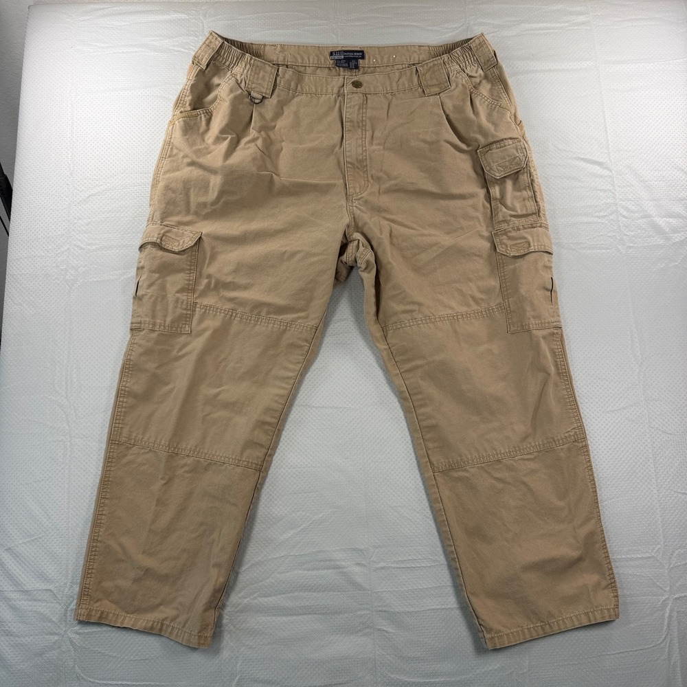 5.11 Tactical Series Men's Cargo Pants 44x30 Tan Khaki Work Outdoor Cotton 74251